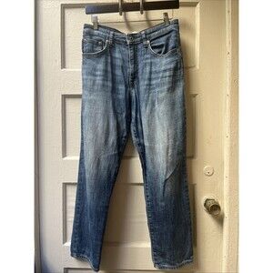 Ella Moss High Rise Slim Straight Ankle Jeans Sz 6/28 Blue Wash Cotton Stretch